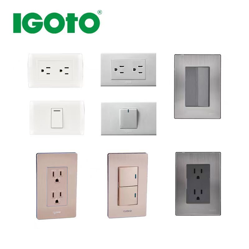 US standard 110v 220v 250v hotel electric light switch wall outlet switch electric tomacorrientes wall switch socket