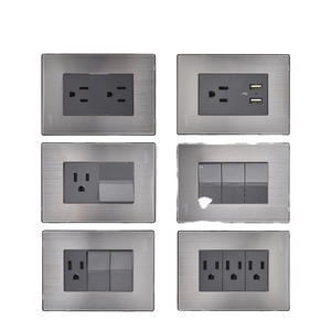 Igoto America Standard home sockets and switches electrical 2 3 gang electrical light switches 2 Way wall switch and sockets