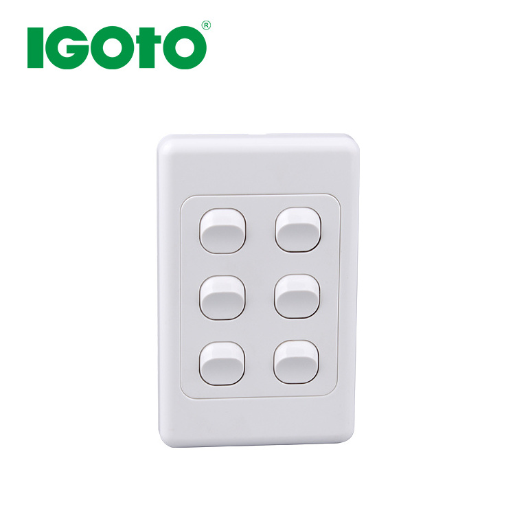 Popular Product 6 gang 2 way 10amp Smart Wall  Light Switches