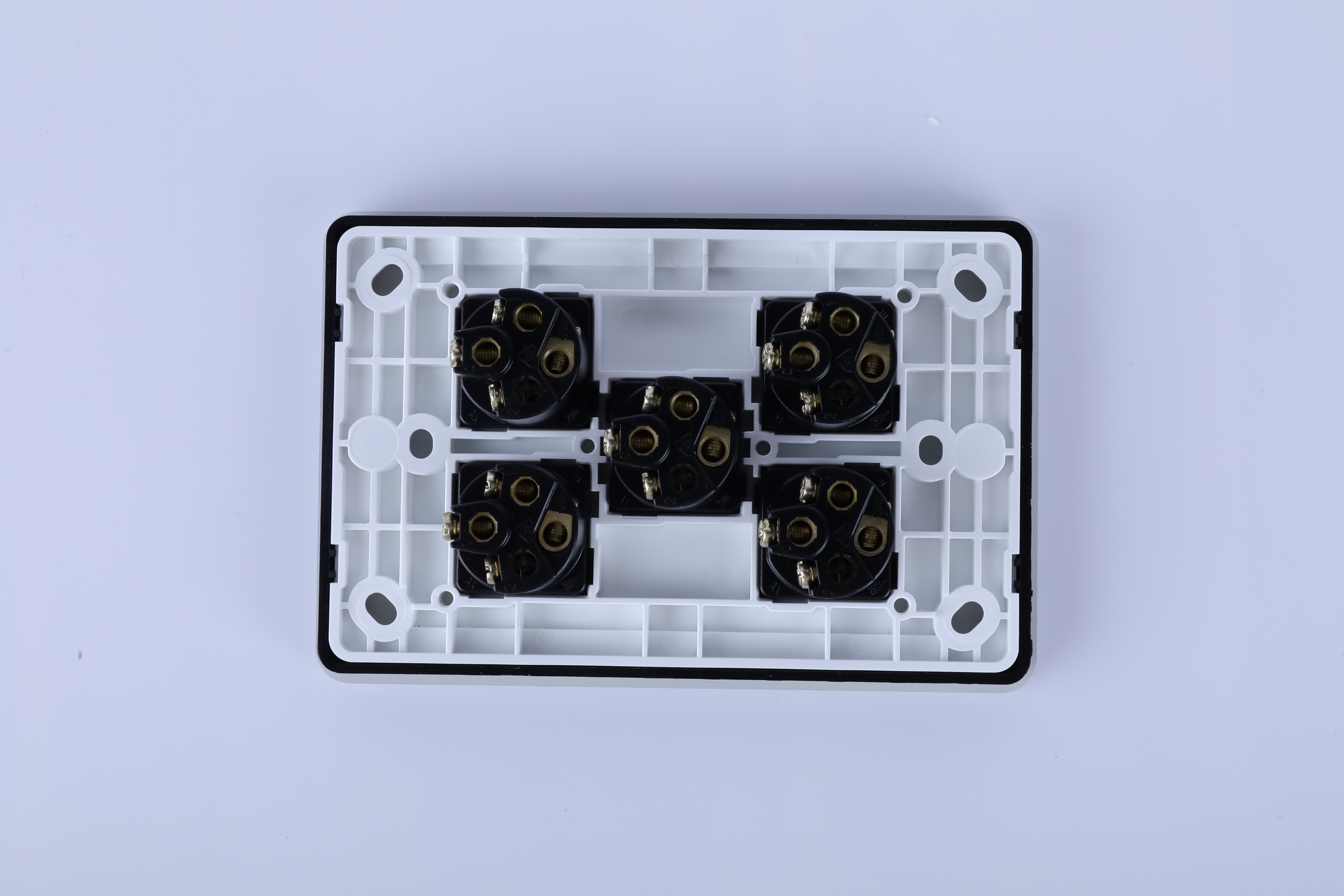 Australian Standard SAA 5 gang 2 way Acrylic Plate Electrical Wall Power Light Switch for Wholesale