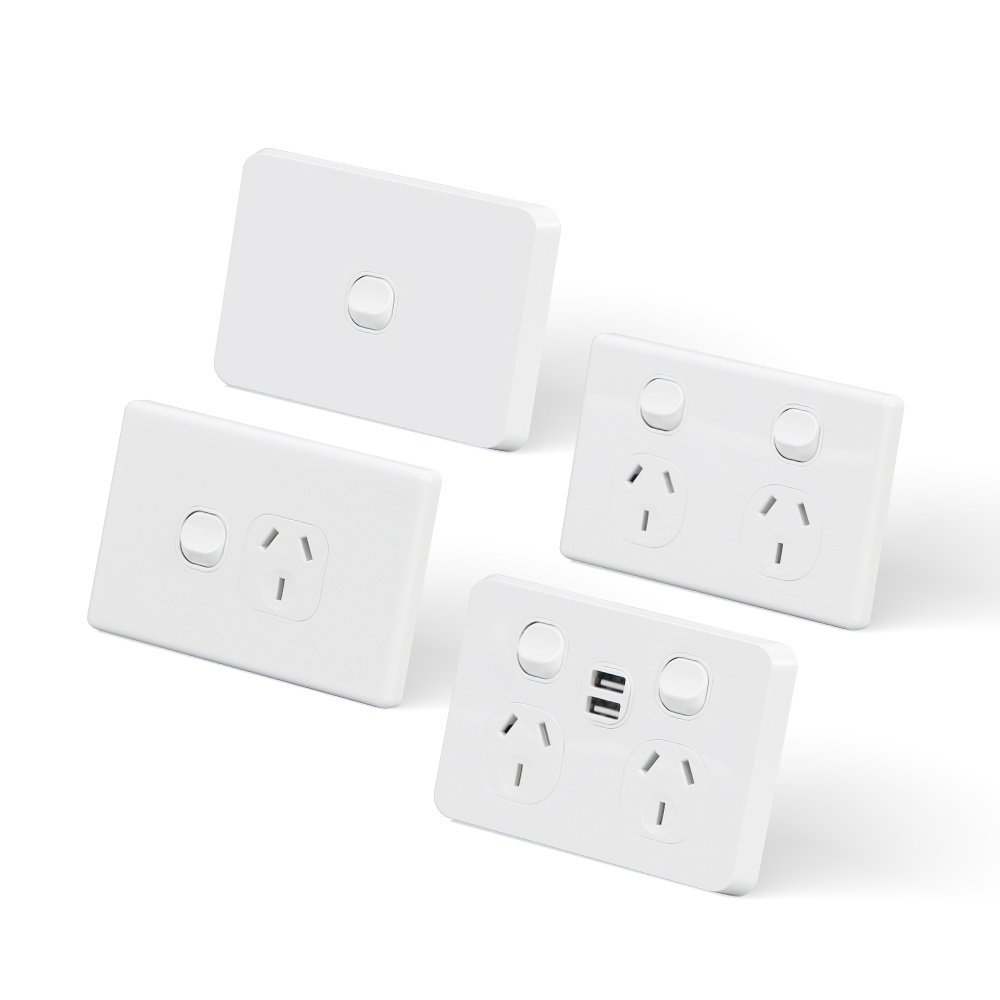 SAA Approved Light Switches And Sockets Manufacturers Australia Modern House Switches Double Electric Socket