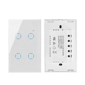 IGOTO interruptor inteligente wifi Smart Switch eu version smart wifi wall touch switch 2 gang alexa compatible light