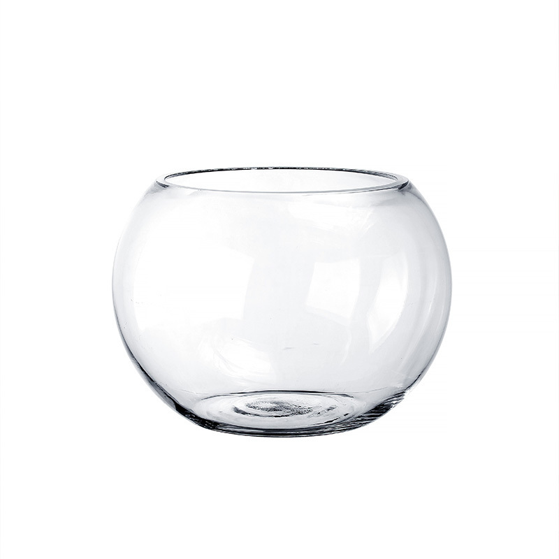 4 to 20 inch Small and Large Round Cold Cut Clear Glass Aquarium Fish Bowl For Home Decor