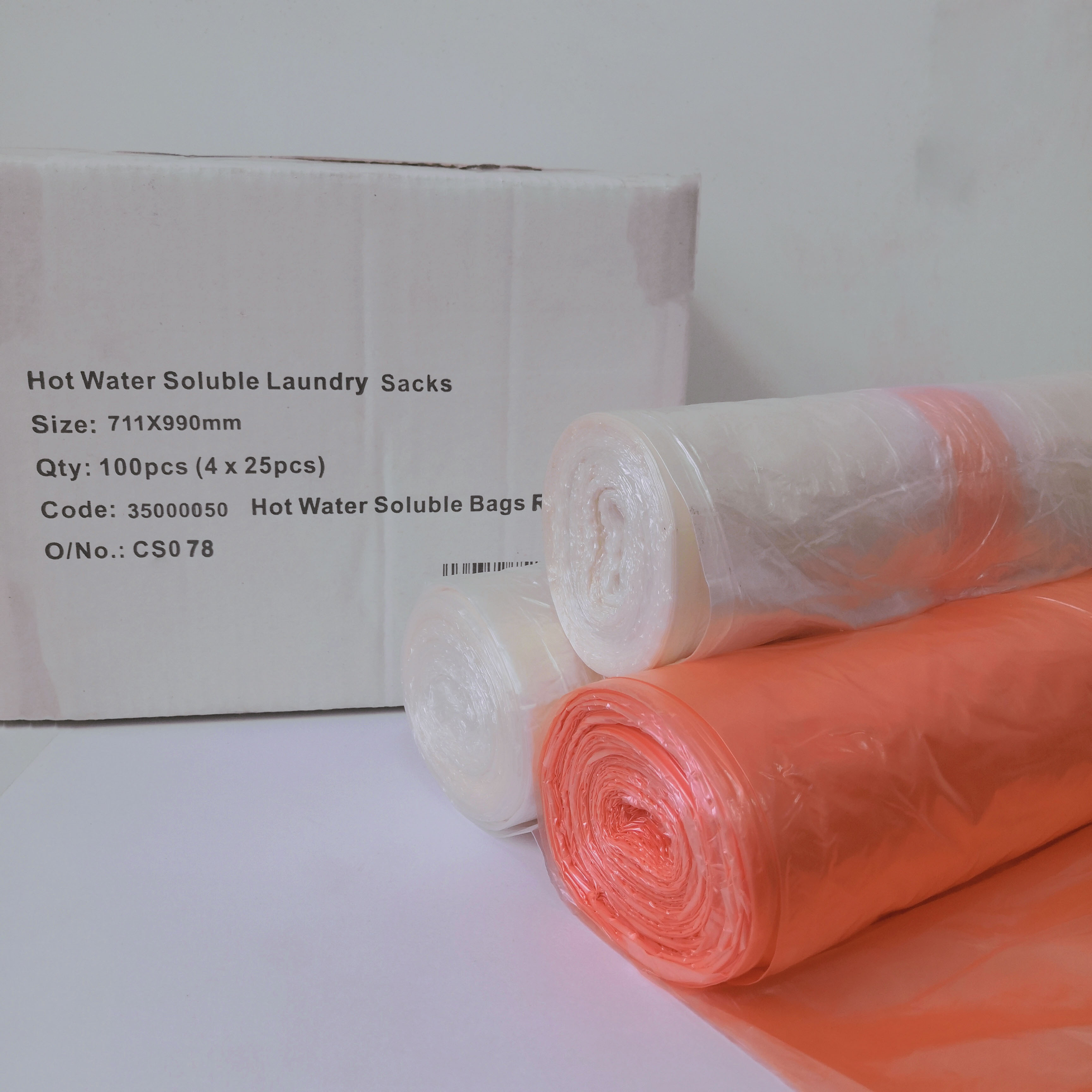 water soluble laundry bag dissolving in cold and hot water washing tool for hospital and hotel