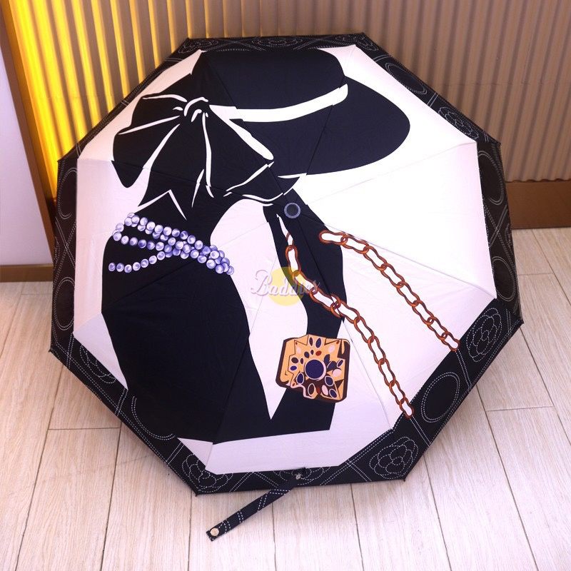 Best Luxurious Logo Beach Umbrella Creative Men's Stylish Designer Umbrella Handcrafted Outdoor Rain Folding Umbrella