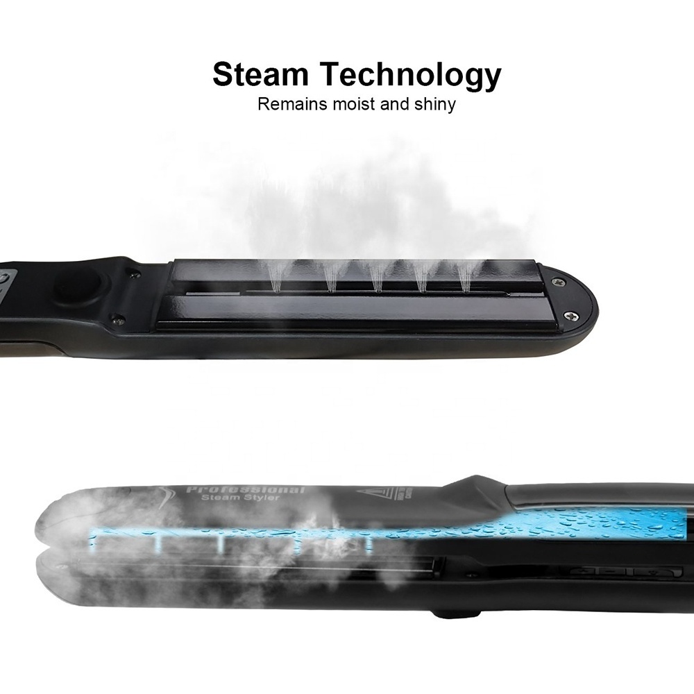 Professional Digital LED Display Steampod Hair Straightener Steam Flat Iron Hair Straightener