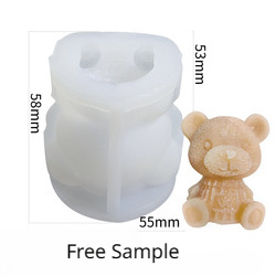 OEM Luxury mold design Perfume Bottle Cross Arch Cute Bear Mould Silicone Resin Candle Mold