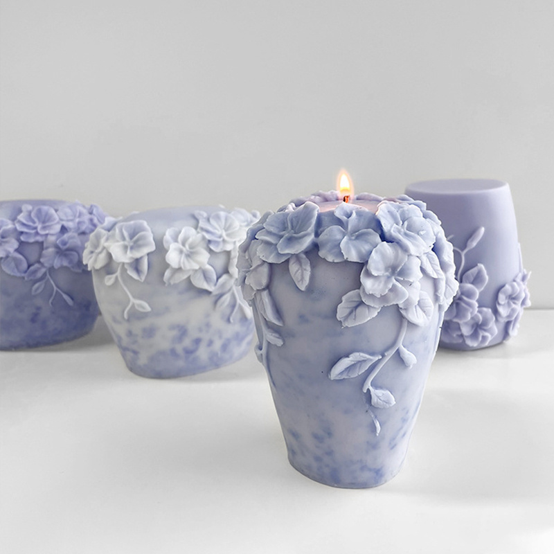 OEM Candle Mold Unique Luxury Silicone Silicone Pour Bougie Custom Cement Candle Jars Silicone mold