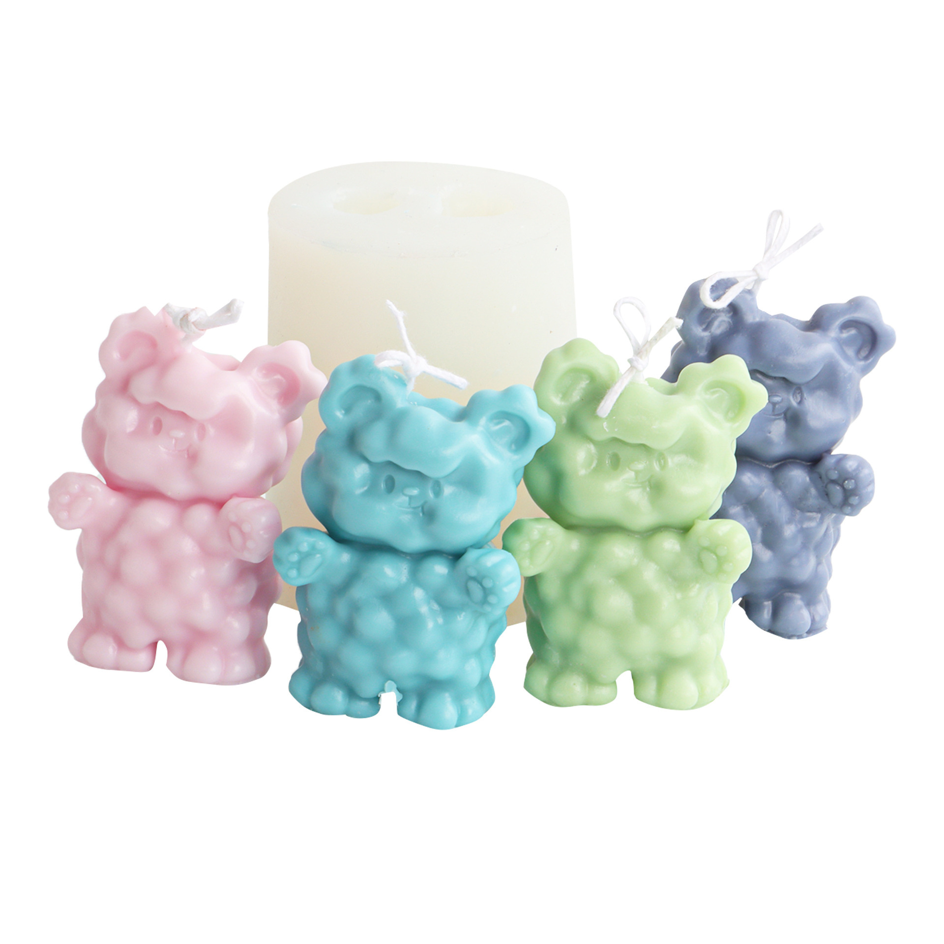 OEM Luxury mold design Perfume Bottle Cross Arch Cute Bear Mould Silicone Resin Candle Mold