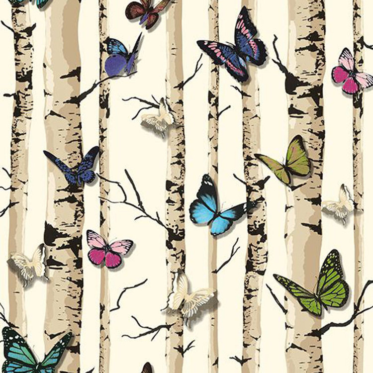 Modern Simplicity Flying Butterfly in the Forest wallpaper beautiful forest pvc wall paper