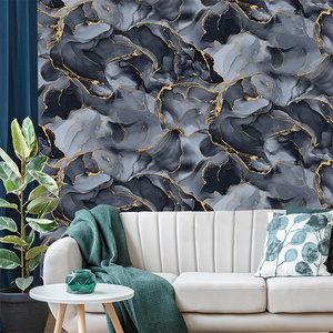 Magnolia Love Water Pattern Wave Marble Pattern Office Bedroom Living Room Fireplace TV Background Wall 3D Design PVC Wallpaper