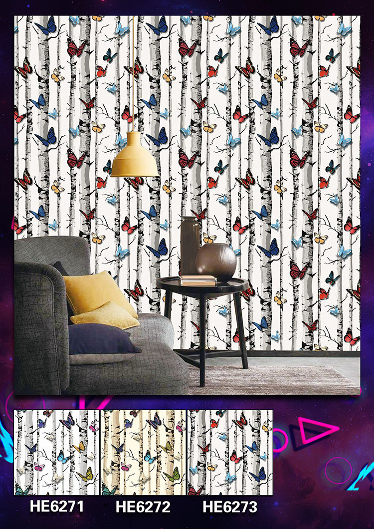 Modern Simplicity Flying Butterfly in the Forest wallpaper beautiful forest pvc wall paper