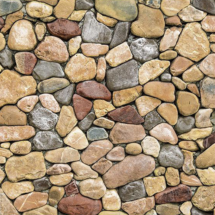 cobblestone wall color stone wall shingle pebble wallpaper style 3D pvc wall paper