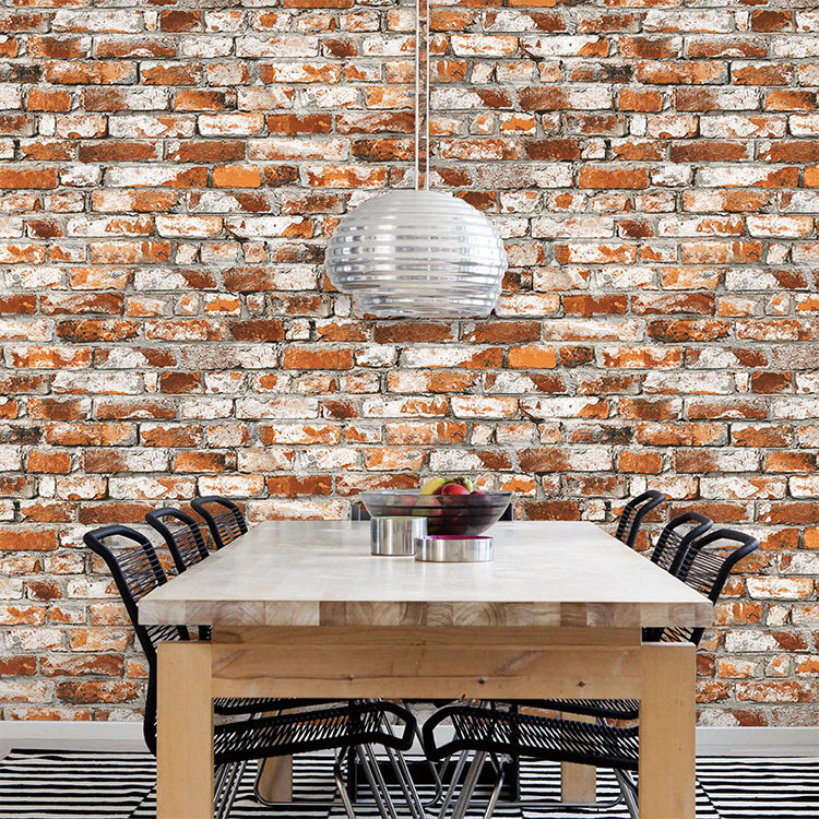 realistic Natural nostalgic brick pattern PVC wallpaper culture stone wallpaper ihave wallpaper