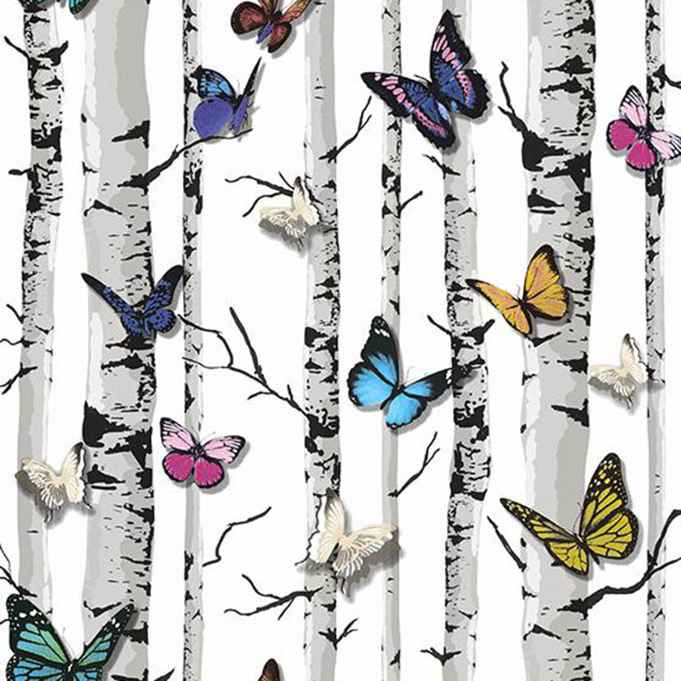 Modern Simplicity Flying Butterfly in the Forest wallpaper beautiful forest pvc wall paper