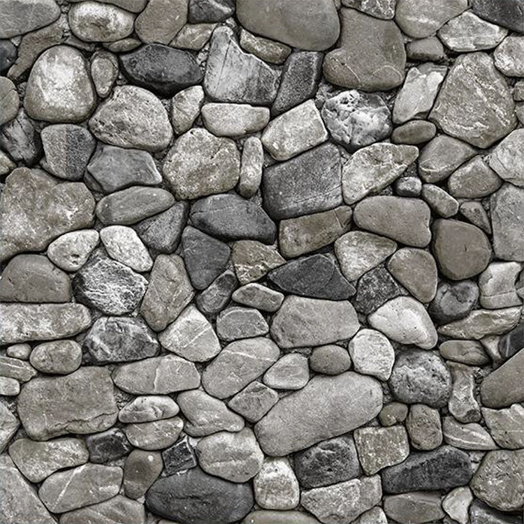 cobblestone wall color stone wall shingle pebble wallpaper style 3D pvc wall paper