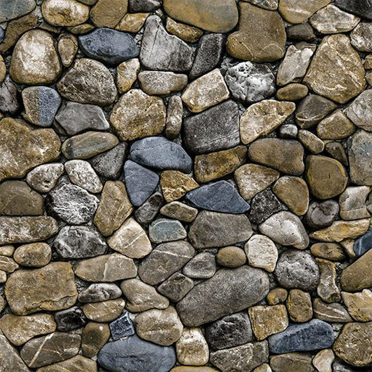 cobblestone wall color stone wall shingle pebble wallpaper style 3D pvc wall paper