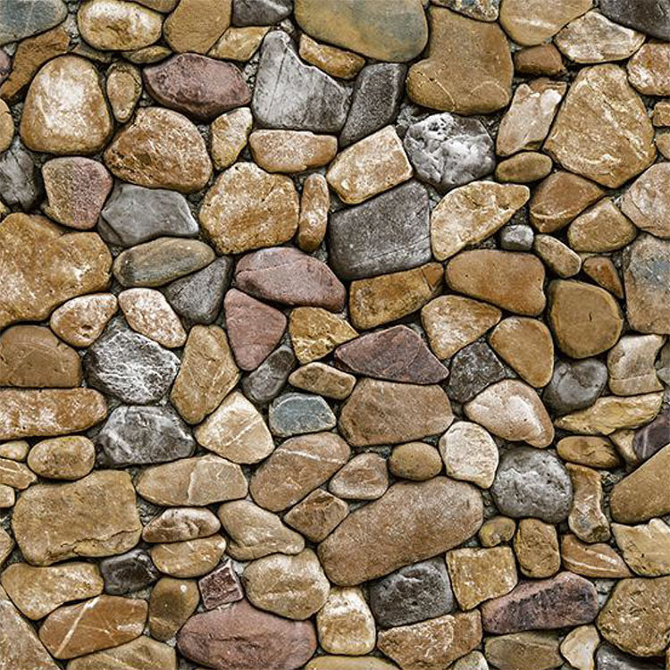 cobblestone wall color stone wall shingle pebble wallpaper style 3D pvc wall paper