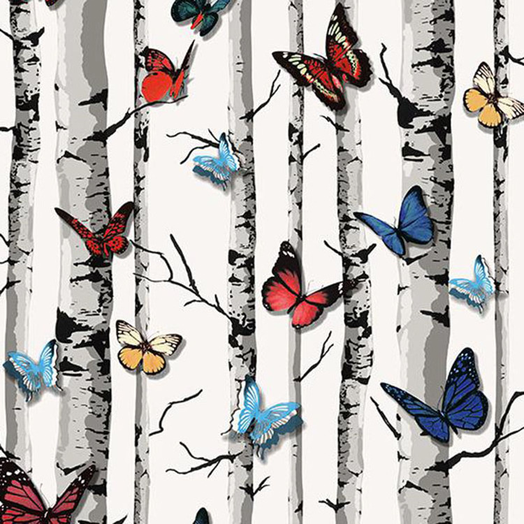 Modern Simplicity Flying Butterfly in the Forest wallpaper beautiful forest pvc wall paper