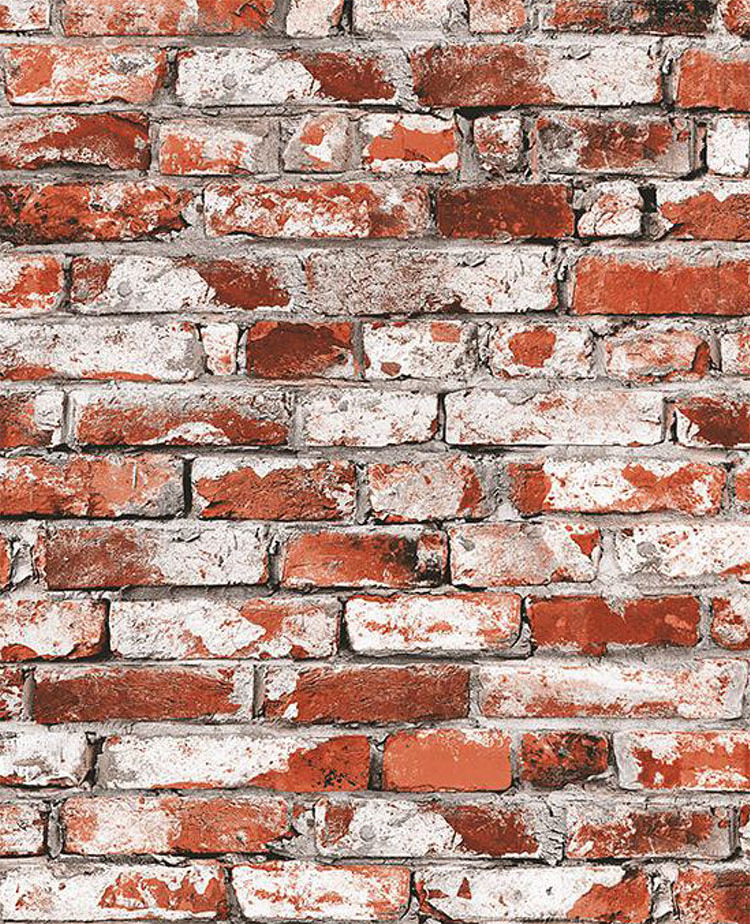 Antique red brick gray brick wallpaper style 3D stone bricks pvc wall paper wallpaper