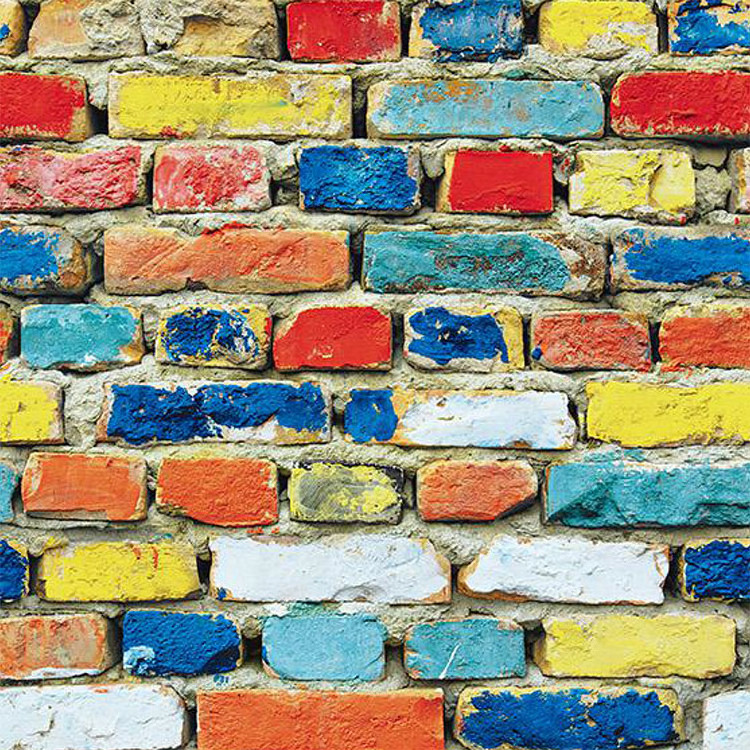 Colorful Culture Wall PVC Wall paper Design Realistic Brick Pattern Wallpaper