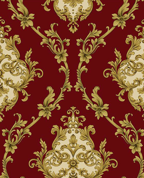 AB maching European palace style wall papers Luxurious Damascus flower wallpaper