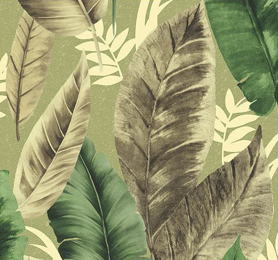 hot selling Tropical Reinforest Summer Plant Leaf Palm Wallpapers Leaves pvc Wall Paper