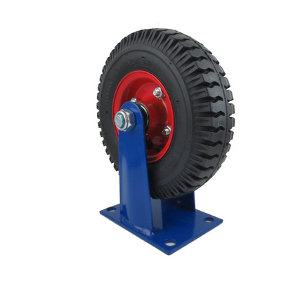 8 inch swivel heavy duty casters industrial casters wheels red rims rubber cast iron large tires outdoor