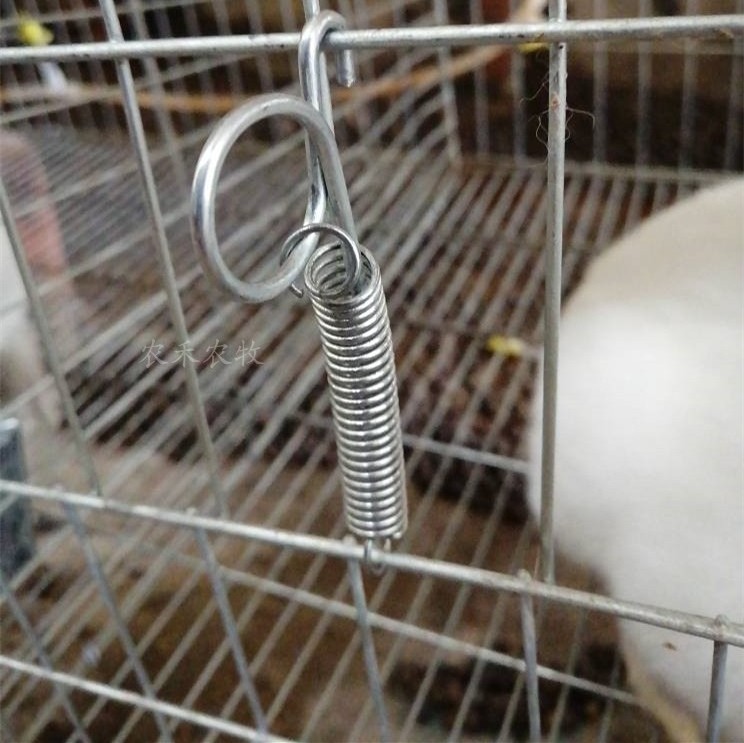 Farming Equipment Galvanized Steel Bird Cage Door Spring Latch Lock Hook Rabbit Cage Accessories Door Spring Lock For Rabbit