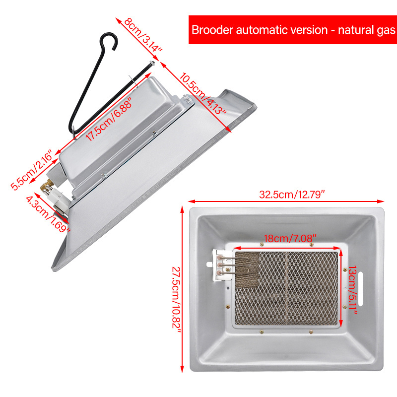 Chicken Gas Brooder Heater Automatic Heating Incubation Equipment Infrared Ceramics Catalytic Heating For Poultry Animal