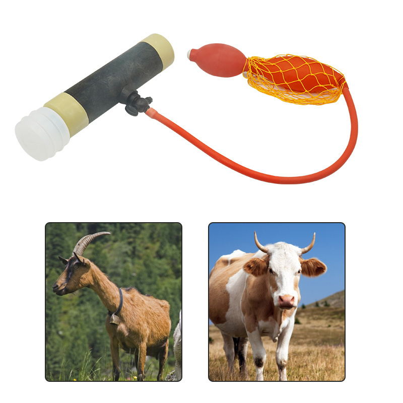 Veterinary Sperm Collection Double Ball Tube Suits Plastic Cattle Cow Sheep Semen Collection Device