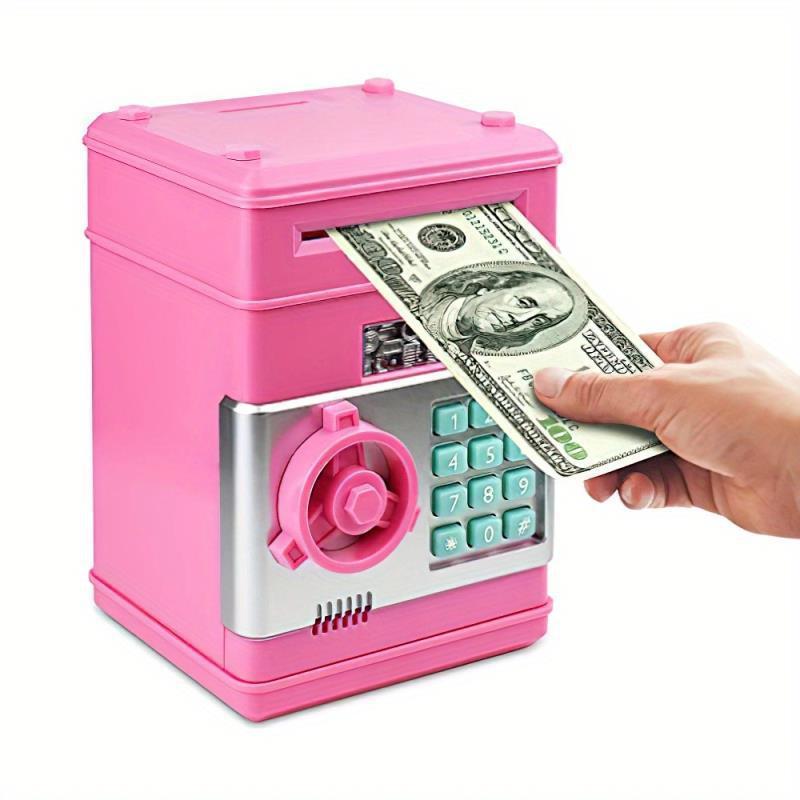 with password electronic mini atm machine money saving box spardose coin alcancias tirelires cash register piggy bank