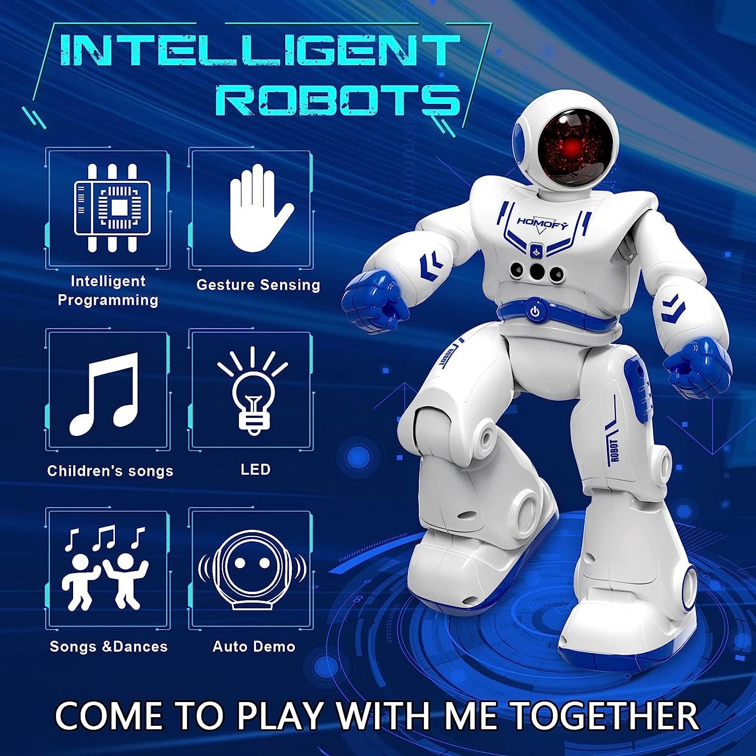 interactive blue smart remote control intelligent kids cute mini robots de juguete humanoid robot toy robots for kids boys