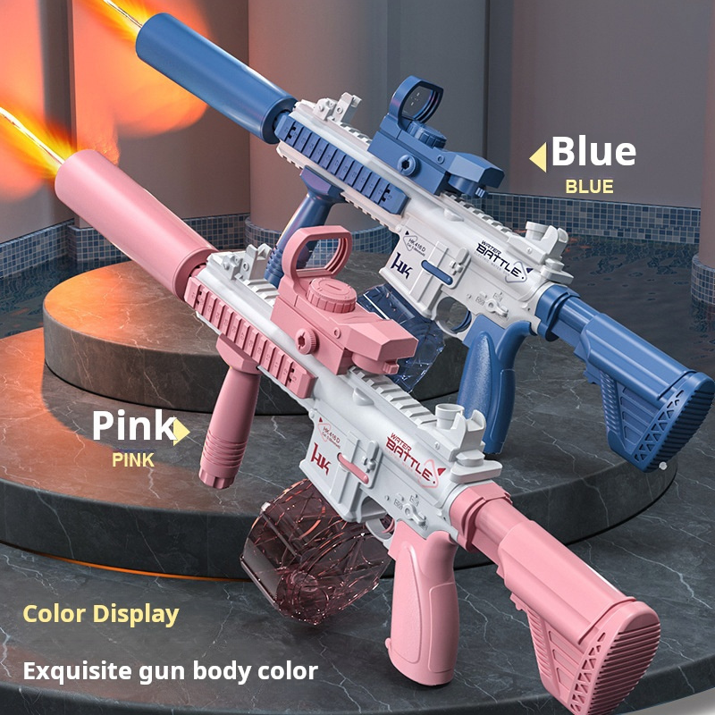 blue pink summer sniper super battery powered water gun powerful big automatic m416 electric water blaster gun for kids children