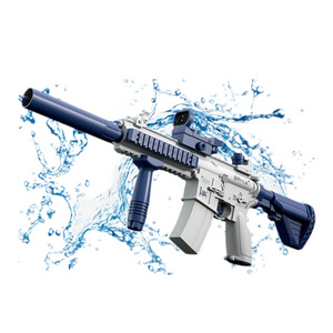 blue pink summer sniper super battery powered water gun powerful big automatic m416 electric water blaster gun for kids children