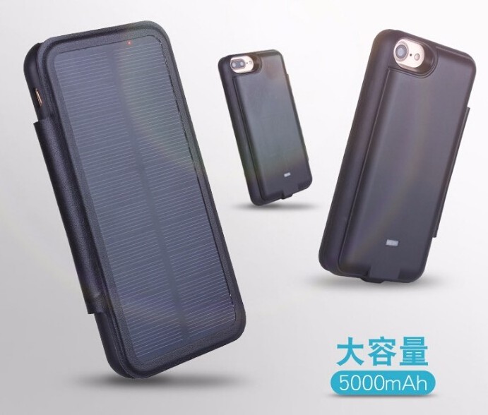 Wholesale portable solar phone case power bank case for iPhone 6 iPhone 6 plus