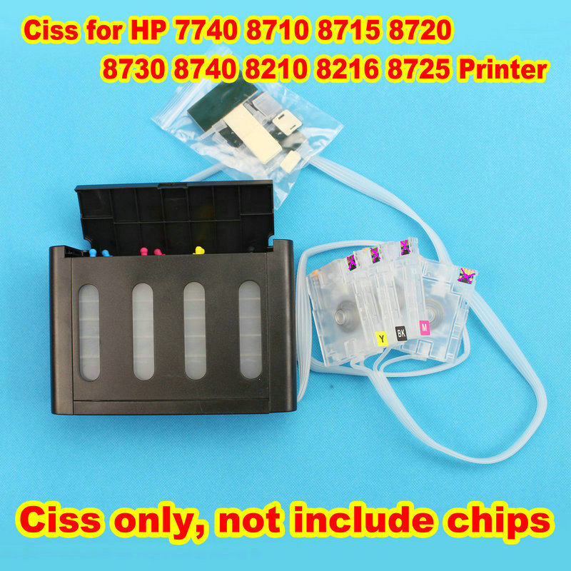 For Hp 7730 CISS 7740 Cartridge And Tank Bulk Ink System Without Chip 952 953 954 955 HP 7720 8710 8715 8718 8719 8740 Ciss