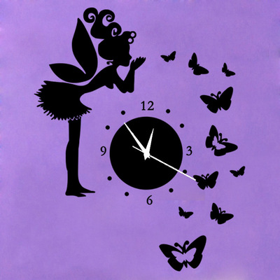 luxury Butterfly DIY large creative nordic Acrylic Mirror Clocks design for Kids reloj de pared 3d horloge clock wall home decor