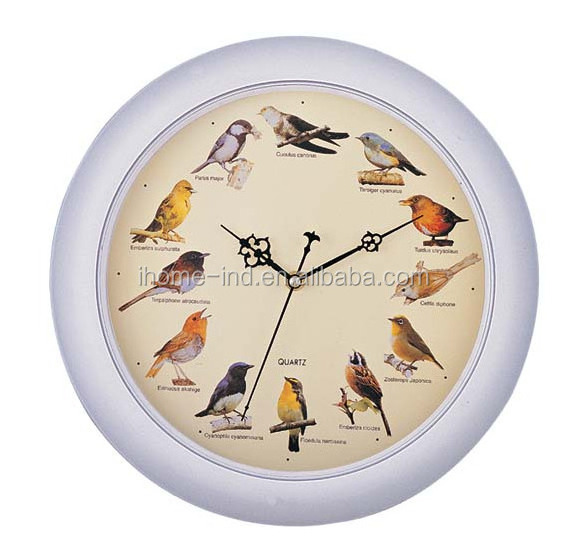 animal sound wall clock with cat sound and bird sound clock