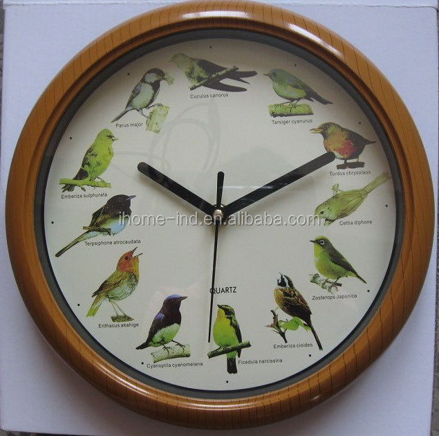 animal sound wall clock with cat sound and bird sound clock