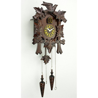 Cuckoo Clock Bird Come Out Wall Clock Home Decoration Hand-carved Wooden Analog Quartz Quartz Movement Living Room Single Face