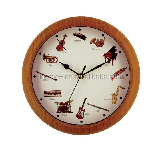 animal sound wall clock with cat sound and bird sound clock