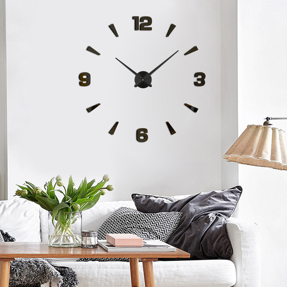 large DIY 3D digital clock wall home Decor 2023 Unique luxury creative acrylic sticker modern Wall Clocks design horloge relojes