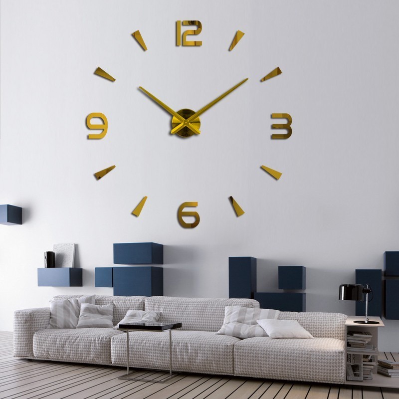 large DIY 3D digital clock wall home Decor 2023 Unique luxury creative acrylic sticker modern Wall Clocks design horloge relojes