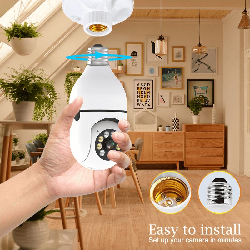 TUYA 5G 1080P HD dual light full color night vision voice intercom mobile tracking wireless PVT surveillance camera Bulb camera