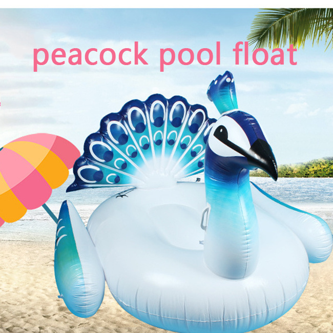 Spot Factory direct peacock flying water inflatable mount floating bed floating row swimming ring adult children's toys