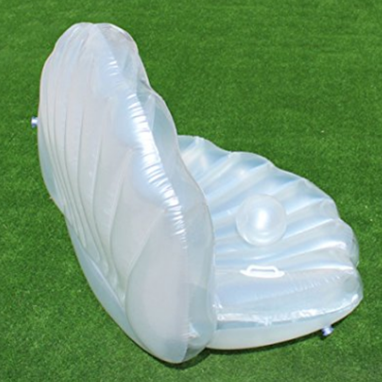 Swimming White Clam shell Pool buoy Inflatable Sea Shell floating for sport