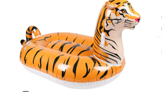 Hot sell inflatable tiger toy inflatables float  beach PVC water inflatable mattress in stock