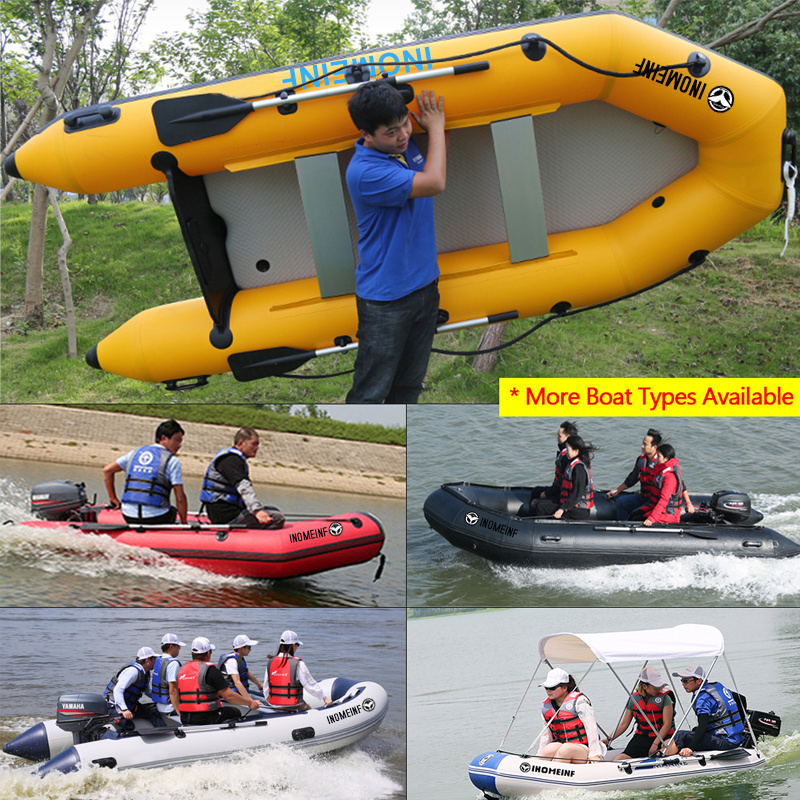 Fashion design pvc  rowing boats kayaks Popular design size 2m 3m 4m  Inflatable Fishing Boat With Outboard Motor