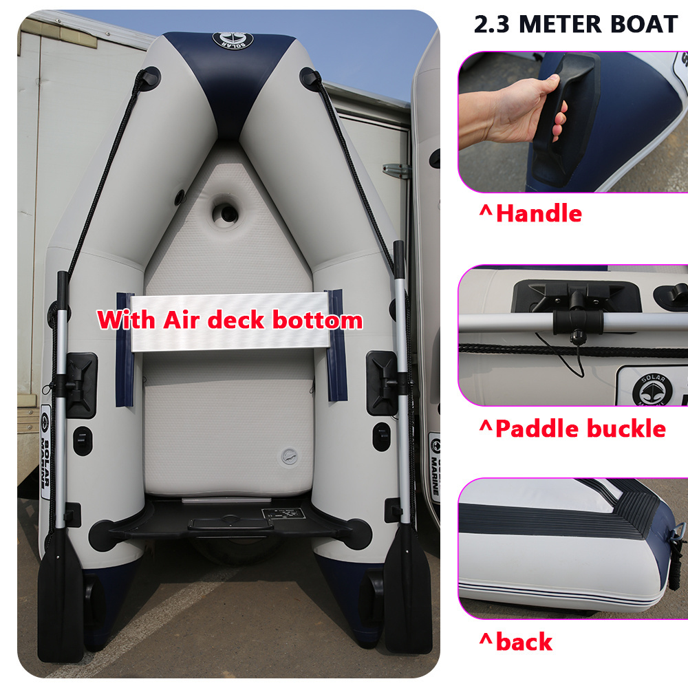 Cheap price folding inflatable rowing boats popular rowing pvc inflatable rubber   boat with 360 rotational oar lock